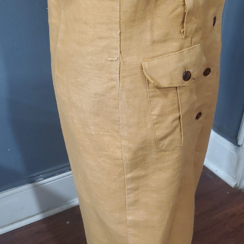 Vtg H.L. Spencer Tan Maxi Dress - Picture 8 of 17